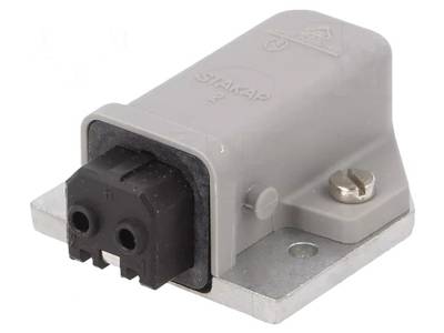 Hirschmann STAKAP 2 panel connector, female, 2+PE Hirschmann STAKAP 2 panel connector, female, 2+PE