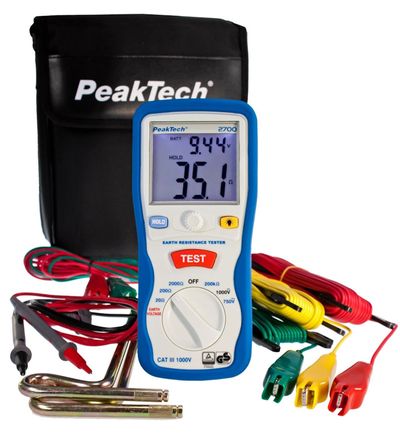 PeakTech 2700 EARTH TESTER 0-2000 OHM CAT III 1000V