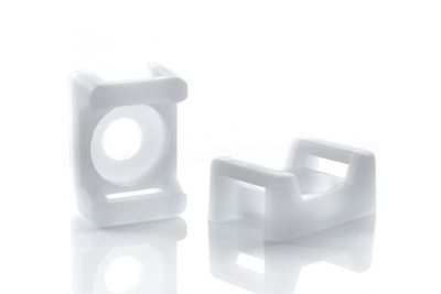 SADDLE TIE MOUNT 7,6mm 21,9x15,9mm Ø4,5mm WHITE 100pcs