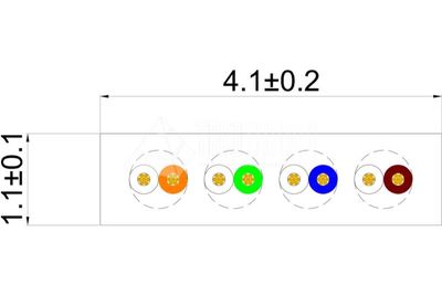 CAT6 FLAT NETWORK CABLE U/UTP 0,75m black