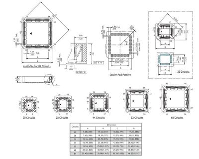 PLCC32 socket smd h.4,60mm PLCC32 socket smd h.4,60mm