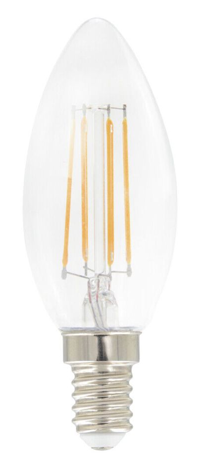 Clear candle filament LED lamp 3-Step Dim E14 470lm 4.5W 2700K