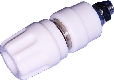 4mm CAPTIVE BINDING POST Hirschmann WHITE