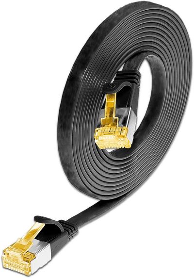 CAT6A FLAT NETWORK CABLE U/FTP 1,5m black