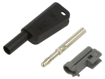 4mm BANANA PLUG BLACK 32A 1000V
